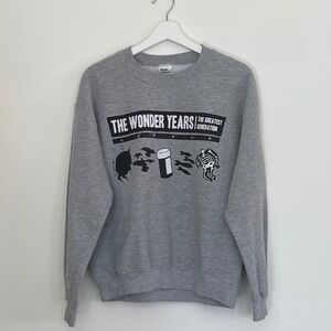 The Wonder Years The Greatest‎ Generation Band Sweatshirt Gray Gildan Medium VTG